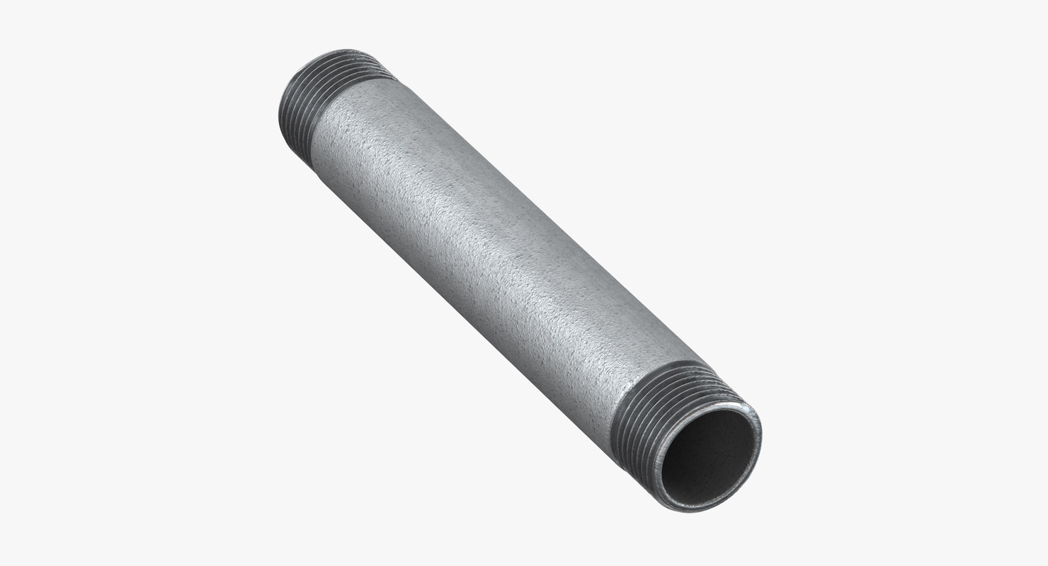 3 steel i.d. pipe steel model pipe 1235595 galvanized 3D  TurboSquid 15cm