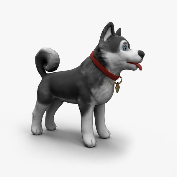 3D model cartoony dog