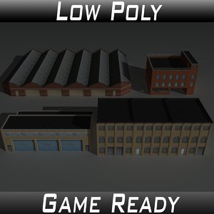 3D factory building set 3