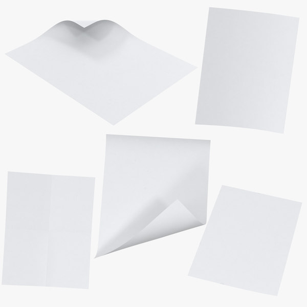 Download Single Paper Sheets 3d Model Turbosquid 1235836 PSD Mockup Templates