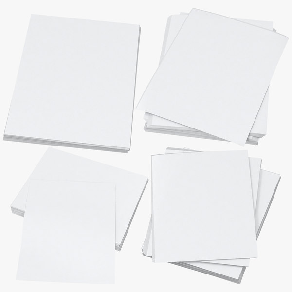 Download 3d Small Stacks Paper Mockups Turbosquid 1235841 PSD Mockup Templates