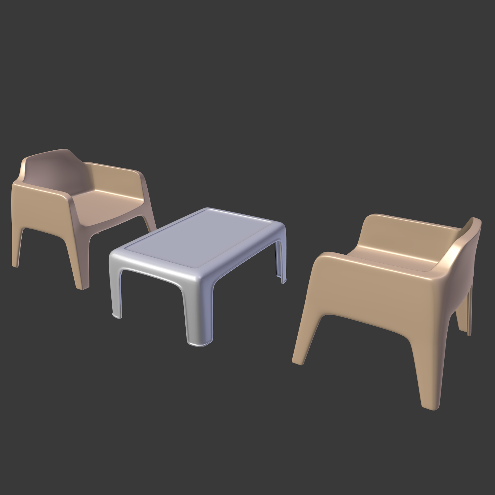 3D lawn table chair - TurboSquid 1235845