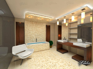 3D bathroom scene