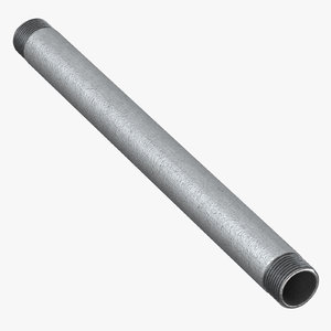 galvanized steel pipe 30cm 3D model
