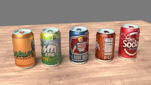 3D soda cans model