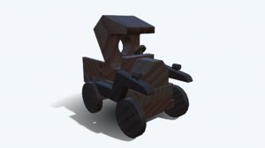 wooden car wood 3D model