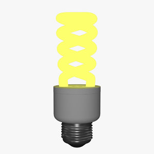 fluorescent energy saver twisted 3D model