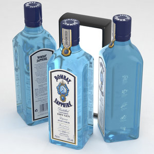 bombay saphire dry gin 3D model