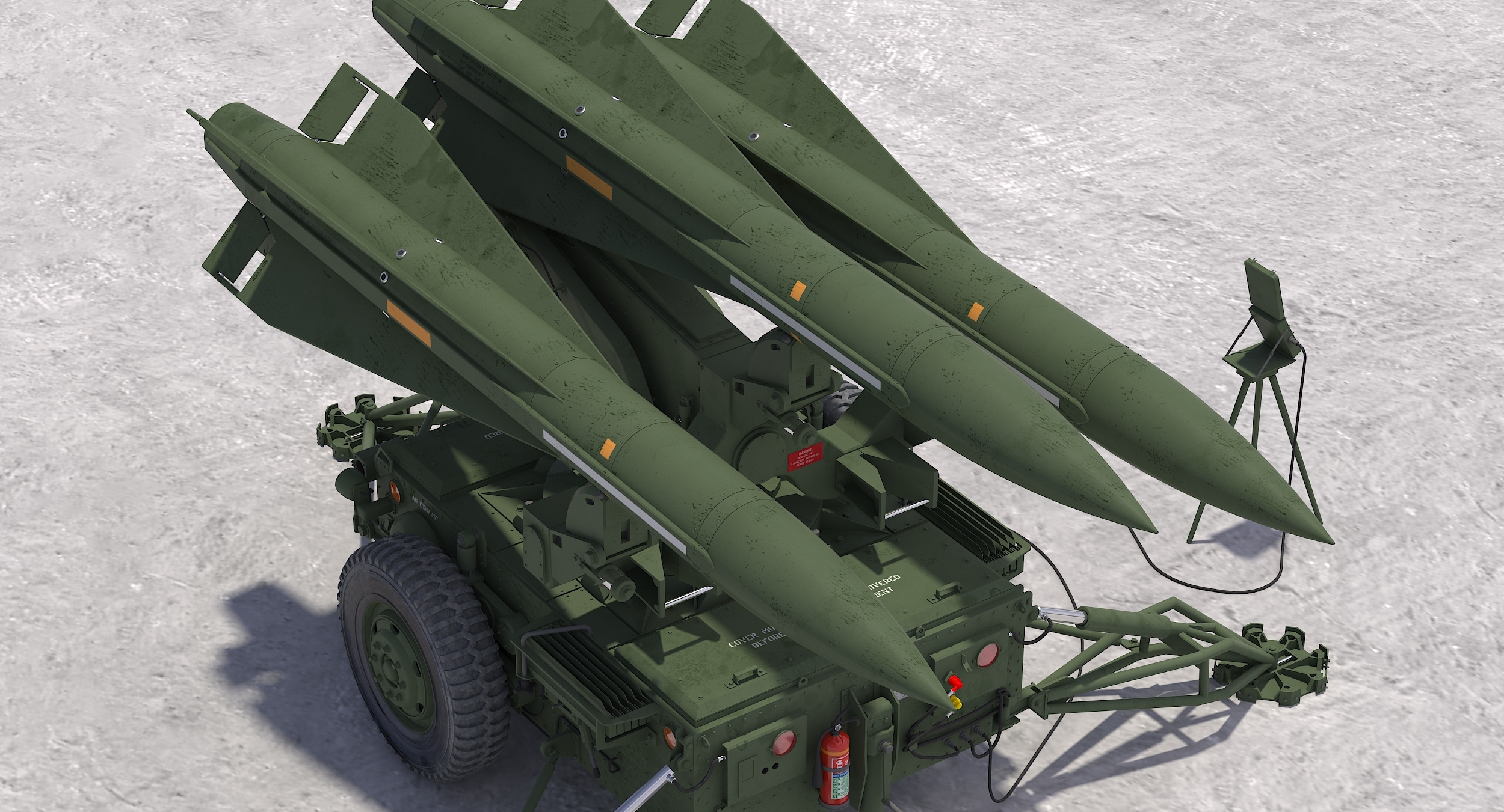 mim-23 hawk (green color) 3d model