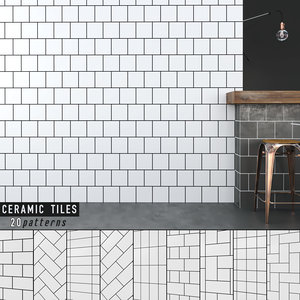 3D seamless ceramic tiles