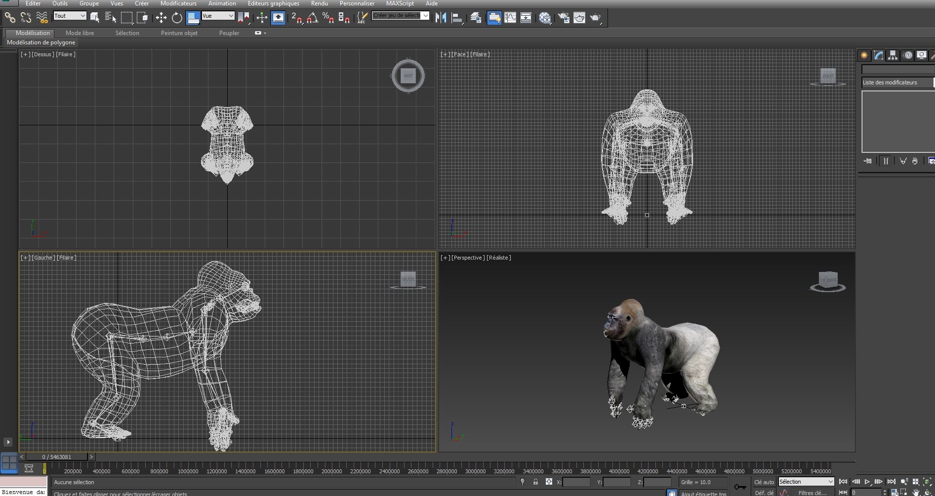 大猩猩动画,操纵3d模型