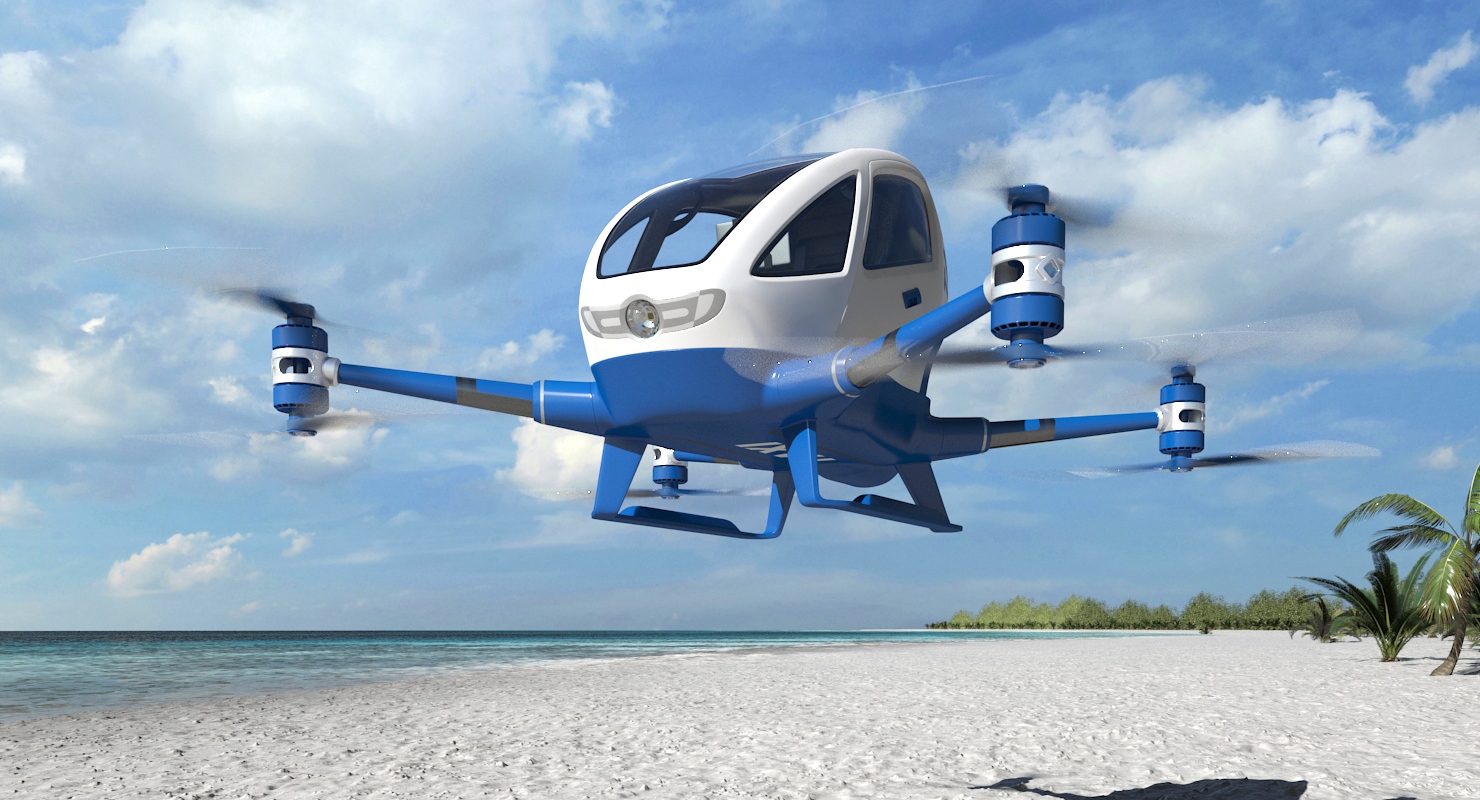 无人机空中的士3d模型