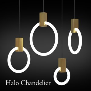 halo chandelier 3D model