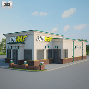 subway restaurant 3D model