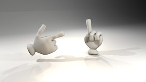 3D cartoon hand rigged