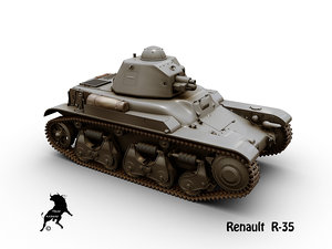3D renault r35 french model