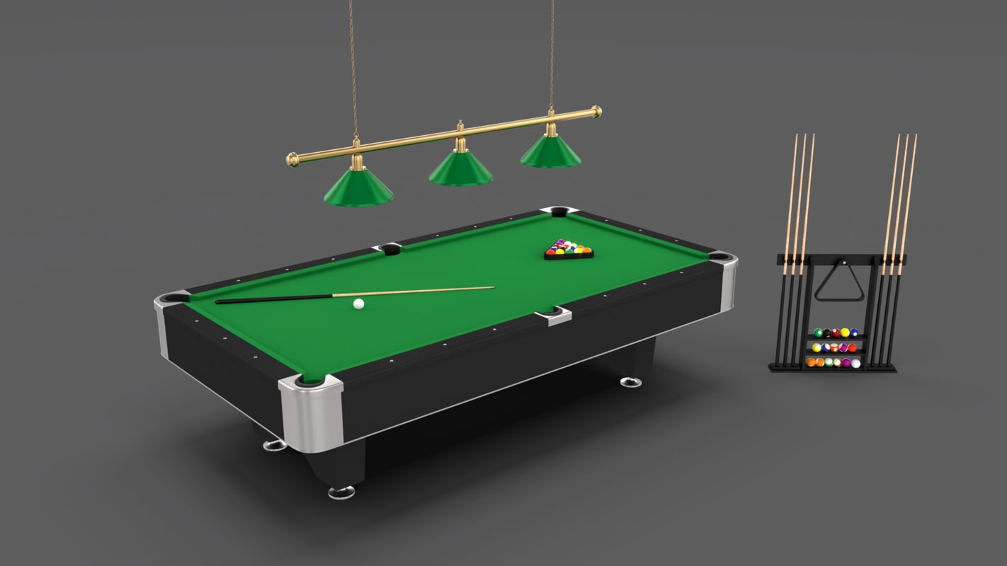 8 ball pool table model - TurboSquid 1237455