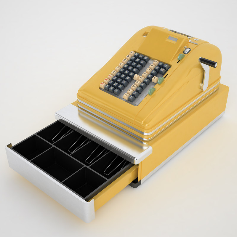 Vintage cash register model TurboSquid 1237475