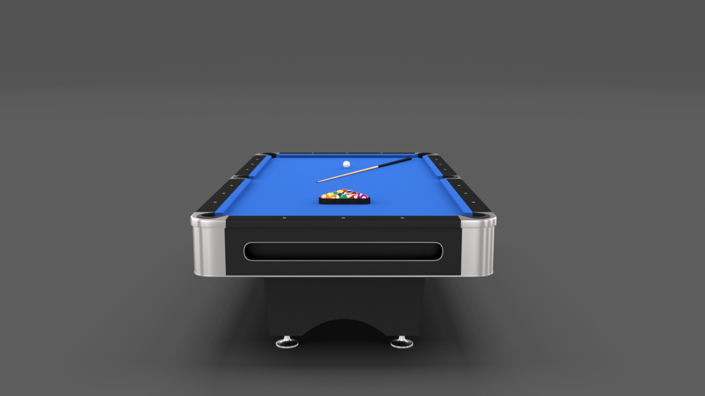 8球台球桌蓝色3d模型