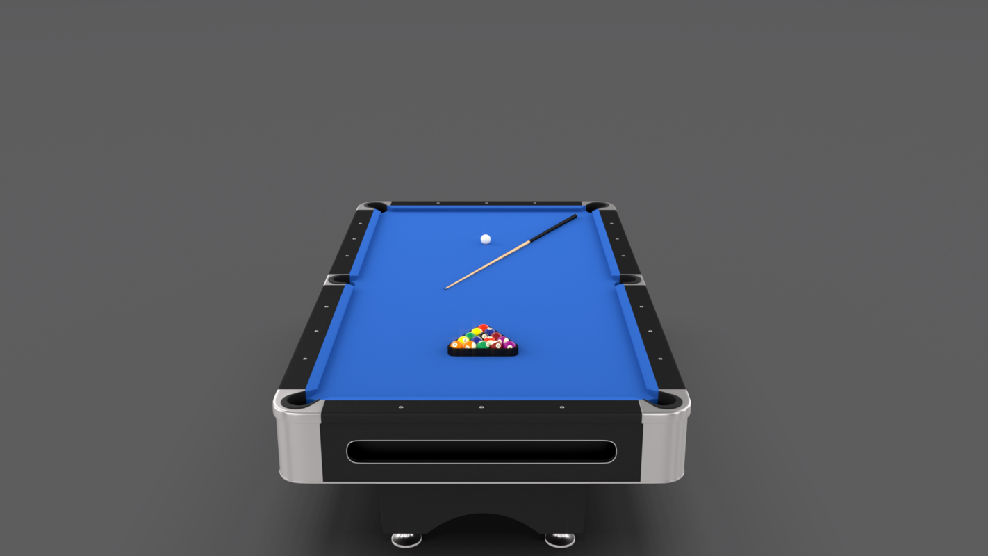 8球台球桌蓝色3d模型