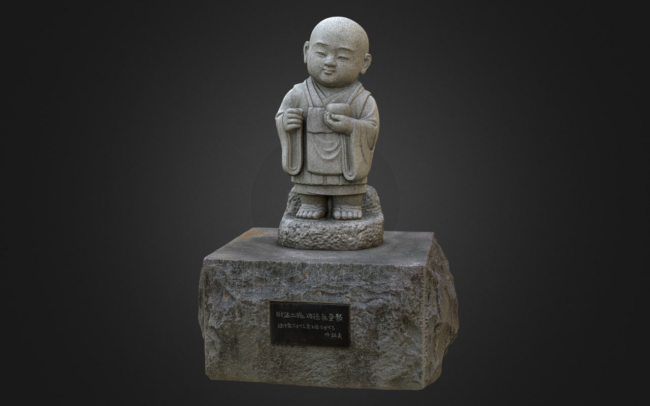 modèle 3D de Jizo (Ojizosama) 1 statue de granit TurboSquid 1237596