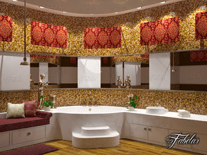 3D bathroom scene