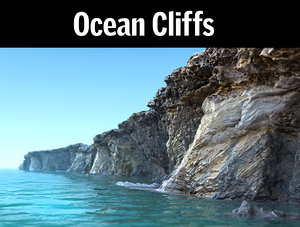 ocean cliff hd 3D model