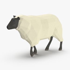 sheep---walking 3D model