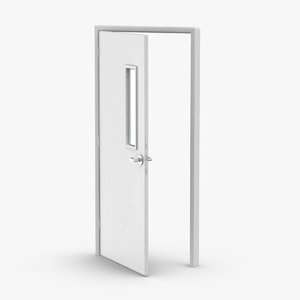 3D commercial-doors---door-2-ajar model