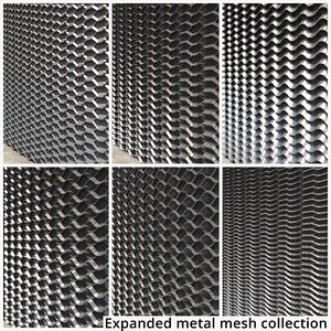 expanded metal mesh 3D model