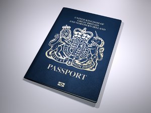 3D new british passport model