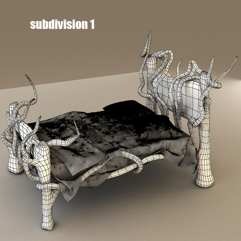 3d Fantasy Bed Turbosquid 1238202