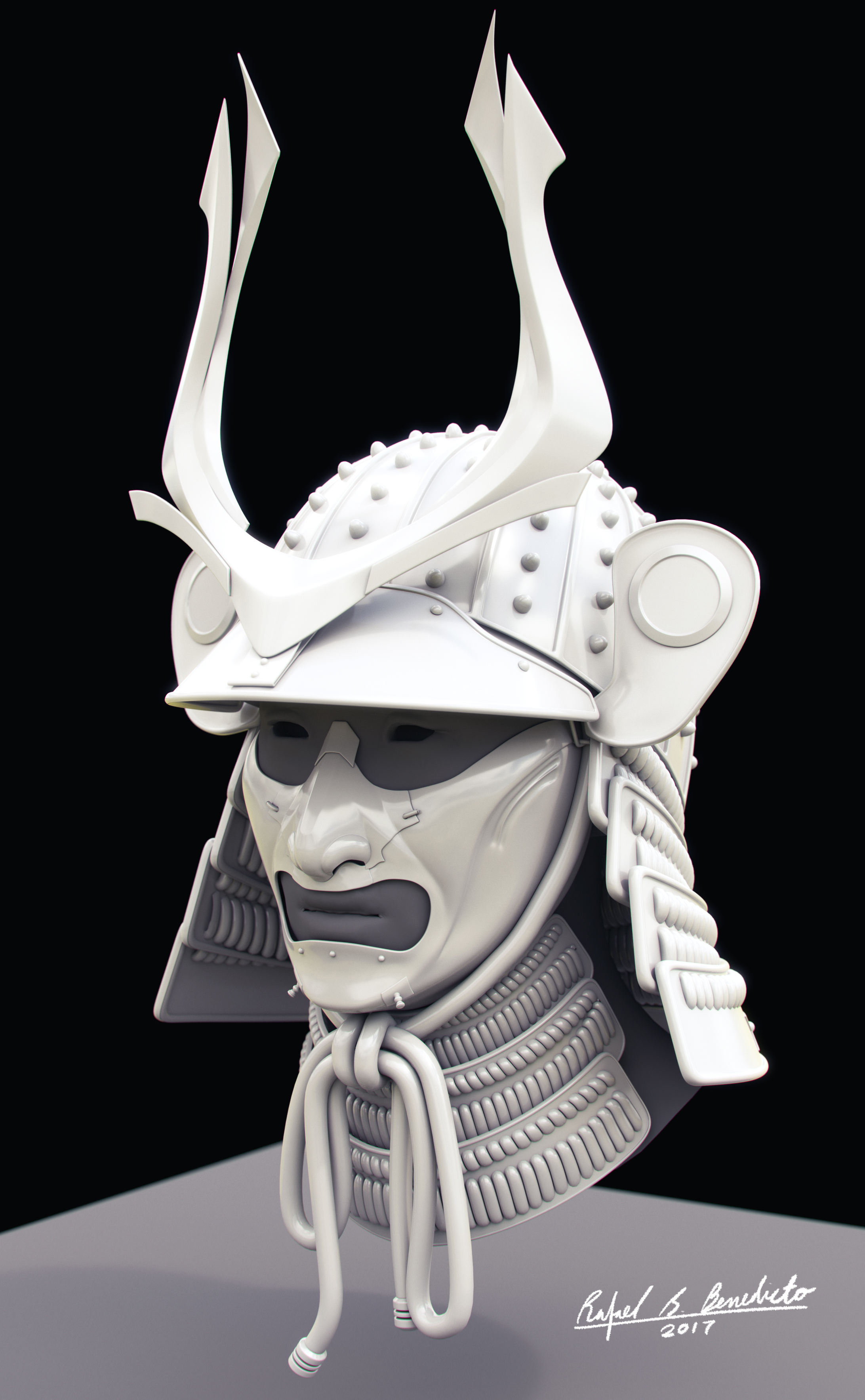 武士头饰3d模型