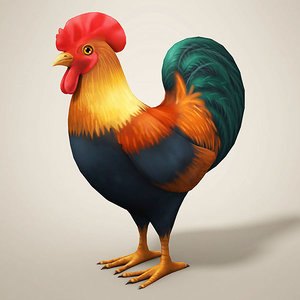 chicken cartoon 3D model