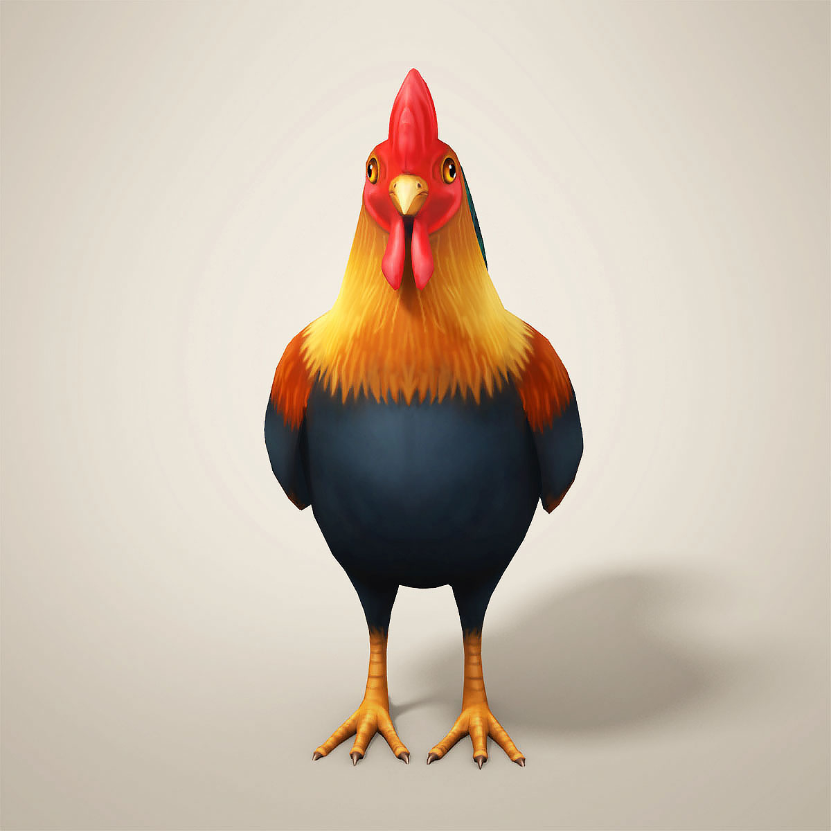 Chicken cartoon 3D model - TurboSquid 1238305