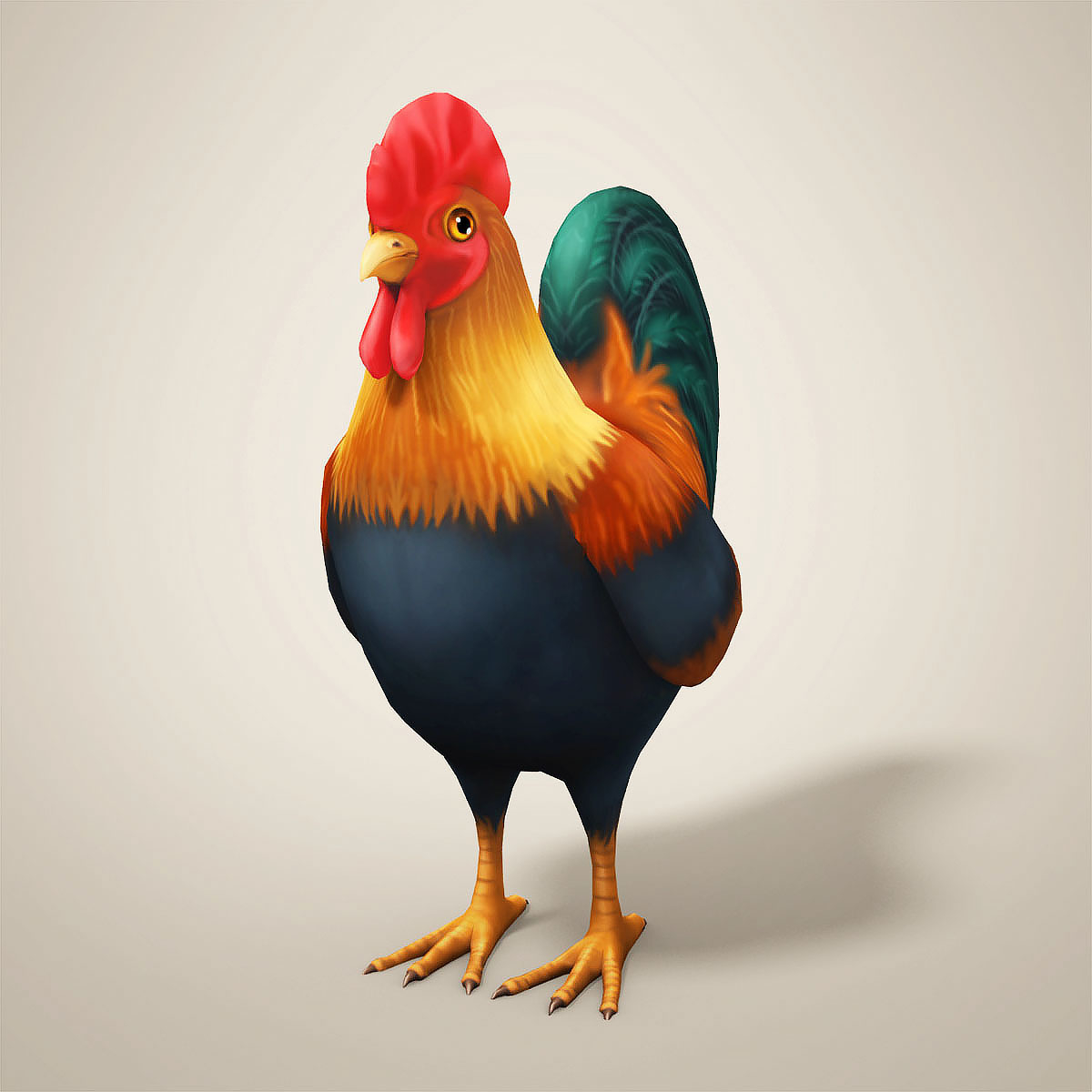 Chicken cartoon 3D model - TurboSquid 1238305