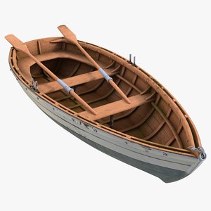 wooden raft 3d model