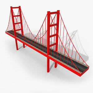 3D model cartoony bridge