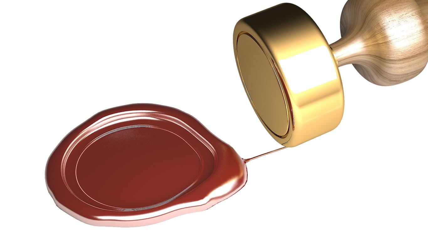 Stamp seal ink wax model TurboSquid 1238532