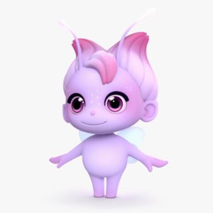 3D model cartoon cute fairy