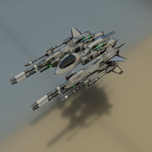 3D spaceship fighter model