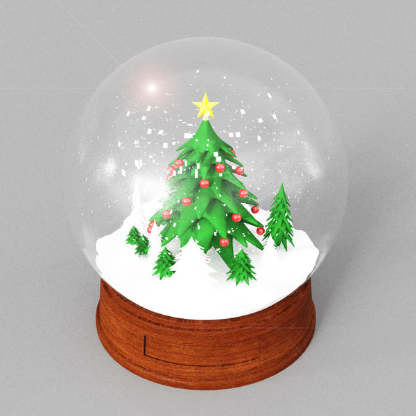 max christmas snow globe