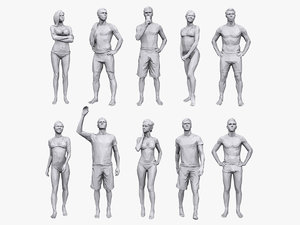 3D people vacation pack model