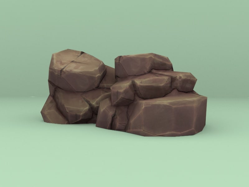3D cartoon rocks - TurboSquid 1239231
