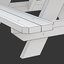 bench picnic 3D model