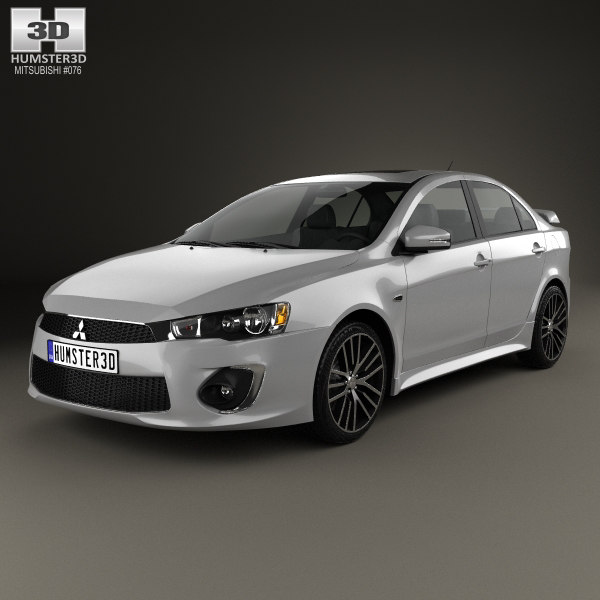 3d Mitsubishi Lancer 2016 Model Turbosquid 1239416