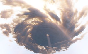 3D clouds cyclone