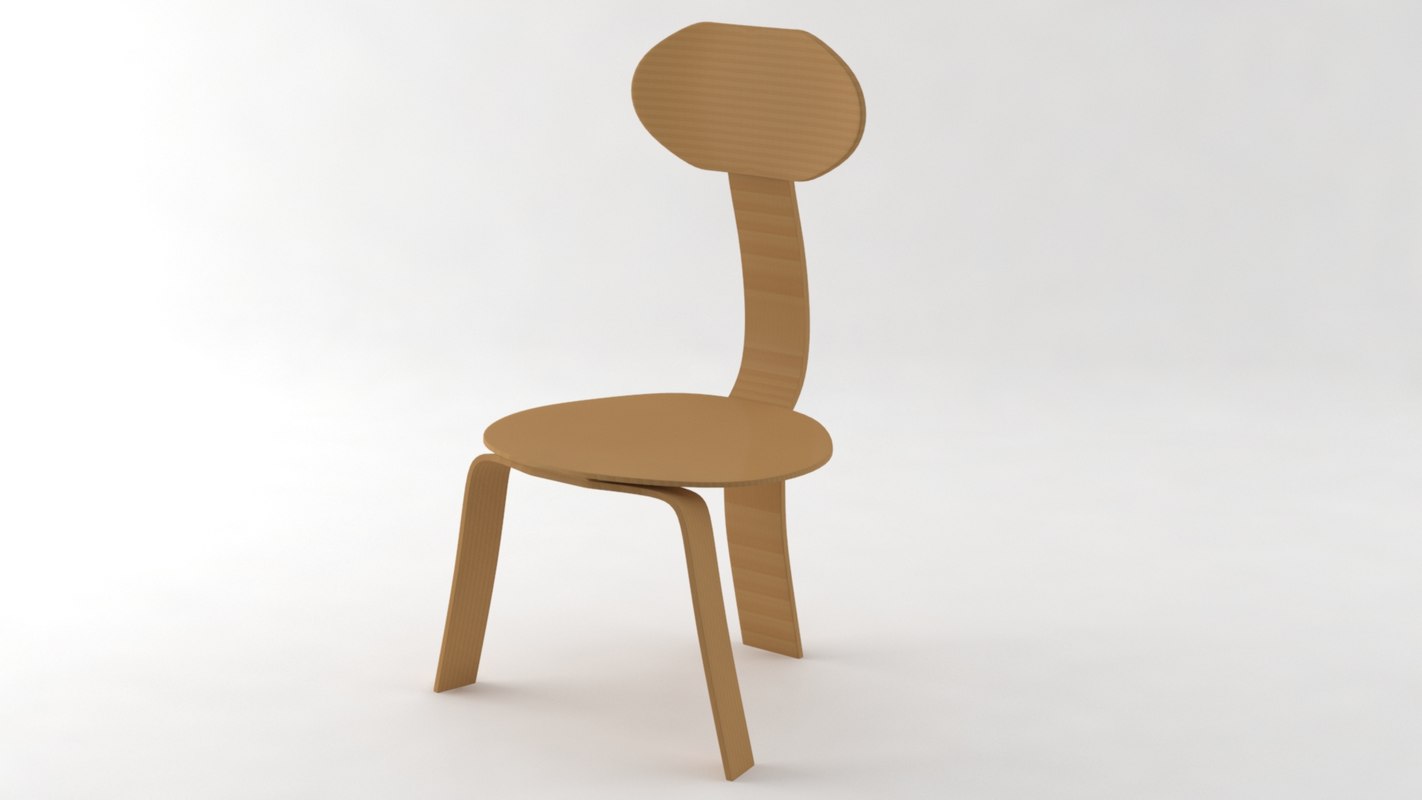 Simple wood chair model - TurboSquid 1239624