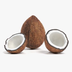 3D coconuts cracked model