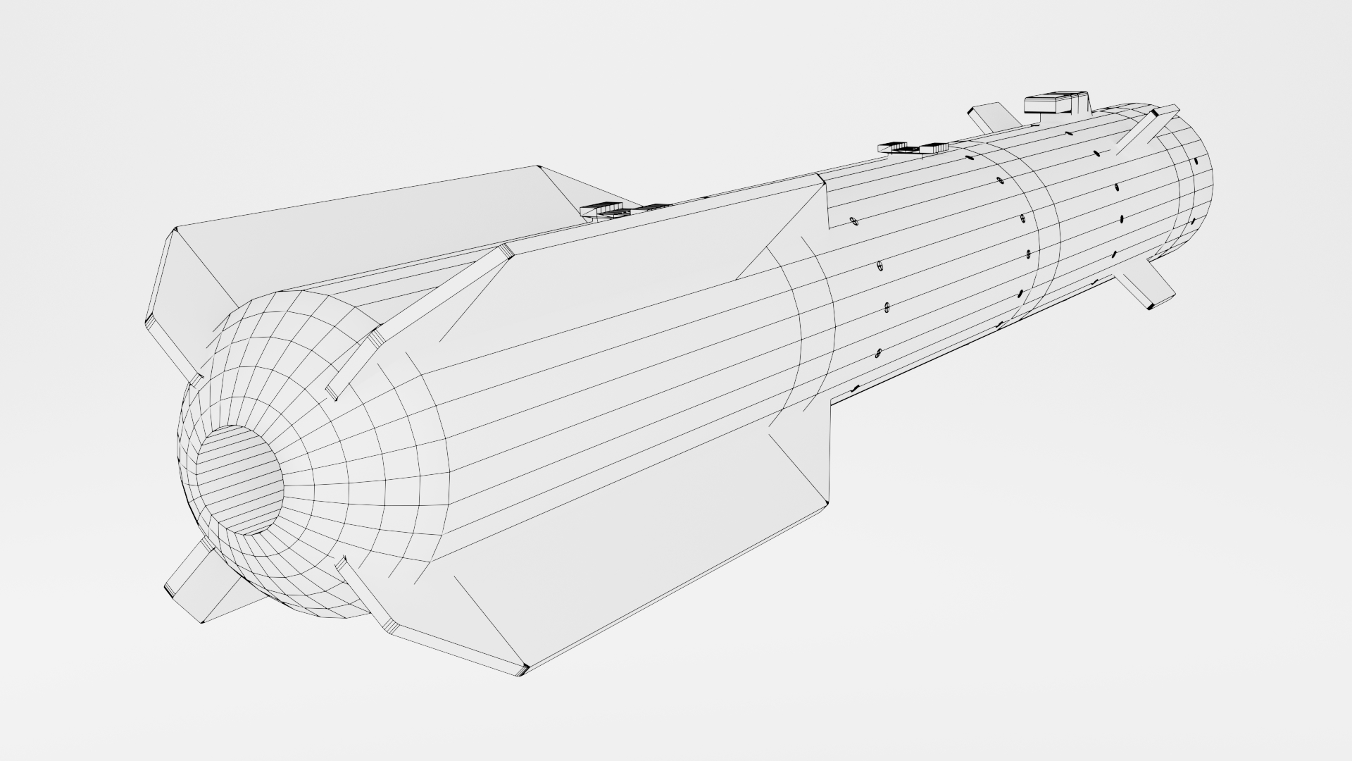 agm-114地狱火导弹3d模型